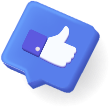 A blue thumbs up icon.