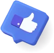 A blue thumbs up icon.