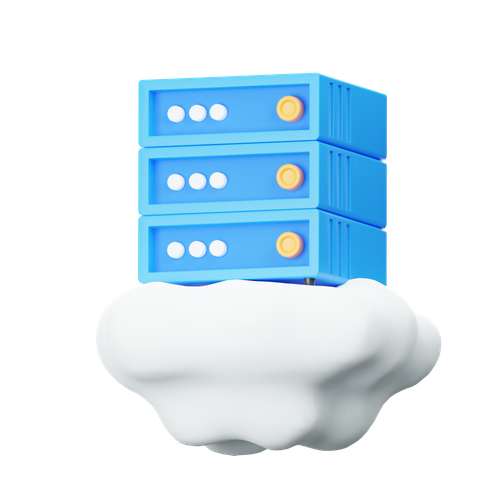 A server sitting upon a cloud.