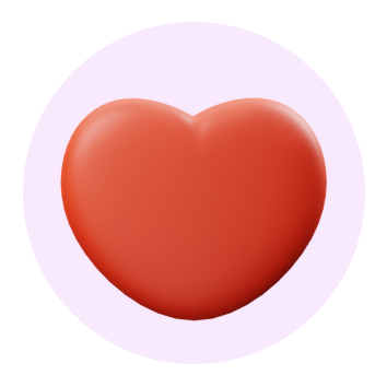 A red heart.