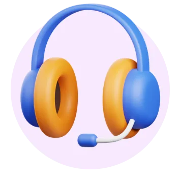 A headset representing support.