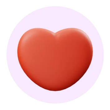 A red heart.