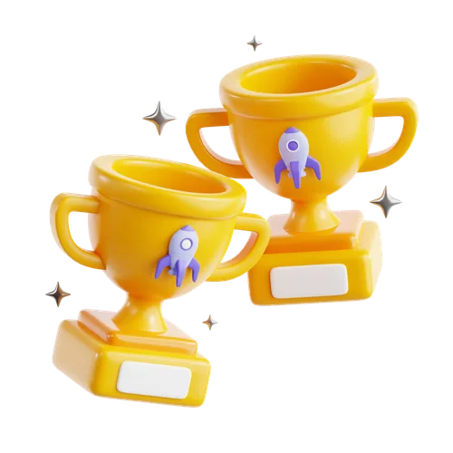 two trophies